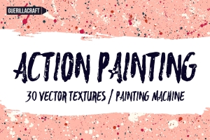 手绘艺术颜料飞溅设计素材Action Painting Vector Textures