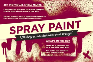 喷漆标记设计素材Spray paint pack for p