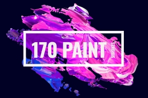 170款艺术抽象丙烯酸油漆笔画形状素材 170-Creative-Paint-Strokes #2406747