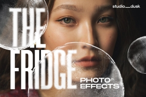 高质量潮流海报设计冰块失真模糊效果PSD模板素材 The Fridge – Frozen Photo Effects
