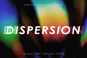 高质量梦幻多棱镜反射散景噪点模糊PS叠加层纹理素材 Light Dispersion Photo Overlays