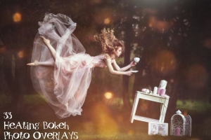 33款散景照片效果叠加层素材 Heating Bokeh Photo Overlays