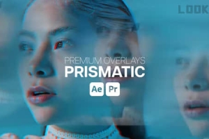 AE/PR模板-棱镜折射叠加视觉效果 Premium Overlays Prismatic