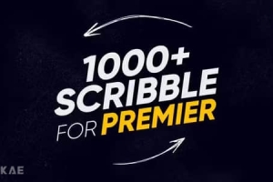 PR模板-1000组手绘涂鸦装饰MG图形动画元素 Scribble Premiere