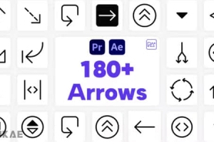 180组线条箭头图形标注指示动画AE/PR模板 Big Pack Arrows