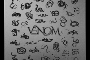 40+复古酸性艺术蛇元素插画合集包 Fox Rockett Studio - VENOM.AI