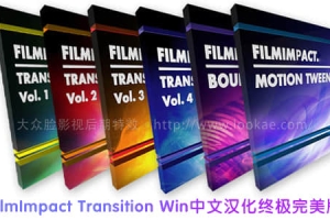 中文汉化六套49个PR转场插件合集 FilmImpact Transition Packs Win终极完美版