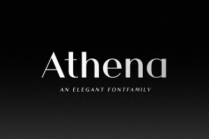 优雅粗细笔画混合英文无衬线字体 Athena – An Elegant  #299171