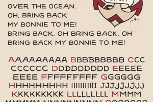 手绘复古纹身字体 Sailors Diary Tattoo Style Font