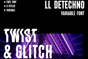 LL DEtechno 免费可变字体
