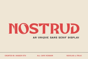现代海报包装排版无衬线英文字体 Haksen - NOSTRUD