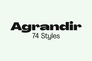 中性现代主义无衬线英文字体家族全套下载 Agrandir - 74 Styles