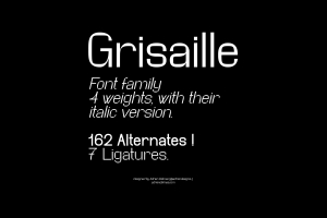 经典现代品牌杂志排版英文无衬线字体 Grisaille Display Font