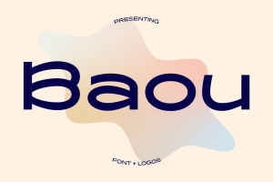 大胆品牌设计海报杂志排版无衬线英文字体 Baou Modern Sans + Logos