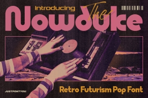 复古未来主义科幻电竞游戏电影海报设计英文字体 Nowduke - Retro Futurism Pop Fonts