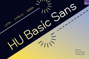 高质量时尚圆形边角无衬线英文字体 HU Basic Sans