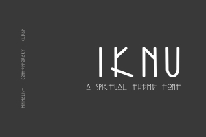 地中海极简主义现代精神宗教最具吸引力英文字体 Iknu font