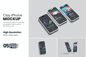 iPhone14 pro手机UI展示样机 (PSD)