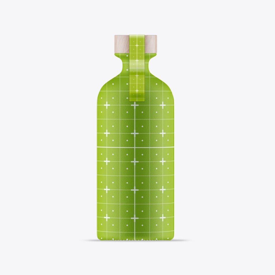 玻璃酒瓶包装设计样机 (PSD)