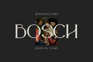 北欧文艺复兴宗教寓言奇幻精致优雅曲线海报杂志排版英文字体 IF Bosch Display Font