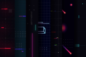 潮流赛博朋克科幻游戏电影海报数据可视化背景元素合辑 Cyberpunk Backgrounds