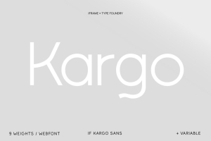 高质量时尚品牌设计包装海报杂志排版英文无衬线字体系列 IF Kargo Sans - Family Pack