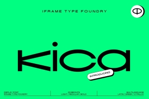 高质量现代时尚极简几何大胆品牌设计英文字体系列下载 Kica Extended Font Family