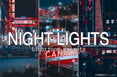 城市街拍霓虹电影风光后期调色LR预设Night Lights Lightroom presets