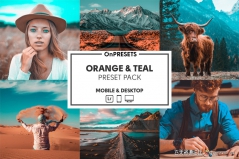 INS青橙色调电影风光后期调色Lightroom预设 OnPresets- ORANGE & TEAL