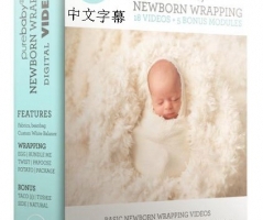 Robin Long创意新生婴儿包裹摆姿势摄影系列教程-中文字幕