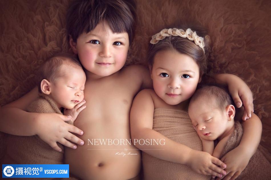 Kelly Brown-新生儿及家庭成员兄弟姐妹摆姿教程 Sibling Posing
