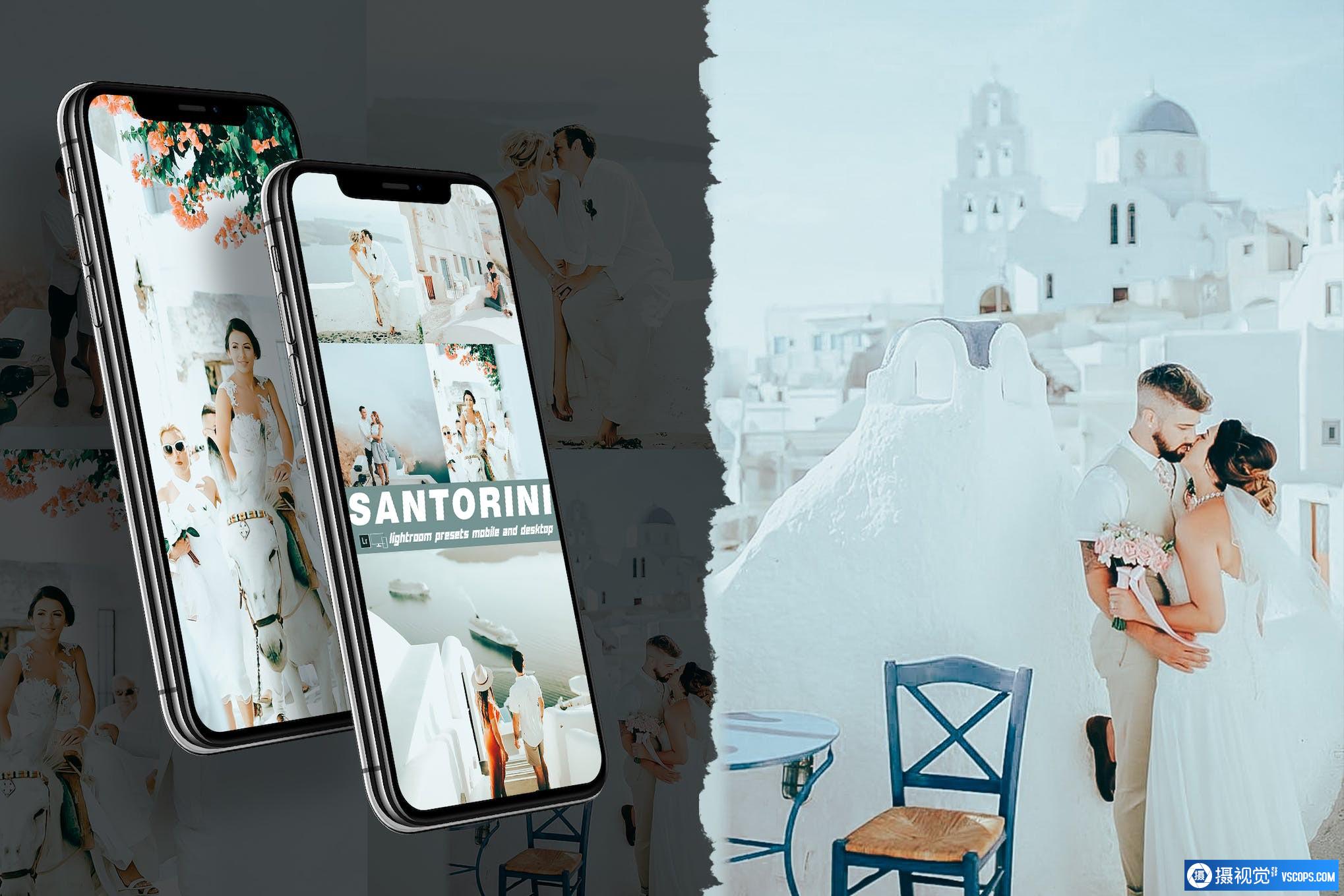 日系清新电影胶片旅拍人像调色LR预设Santorini Lightroom Presets Lightroom预设,效果图1