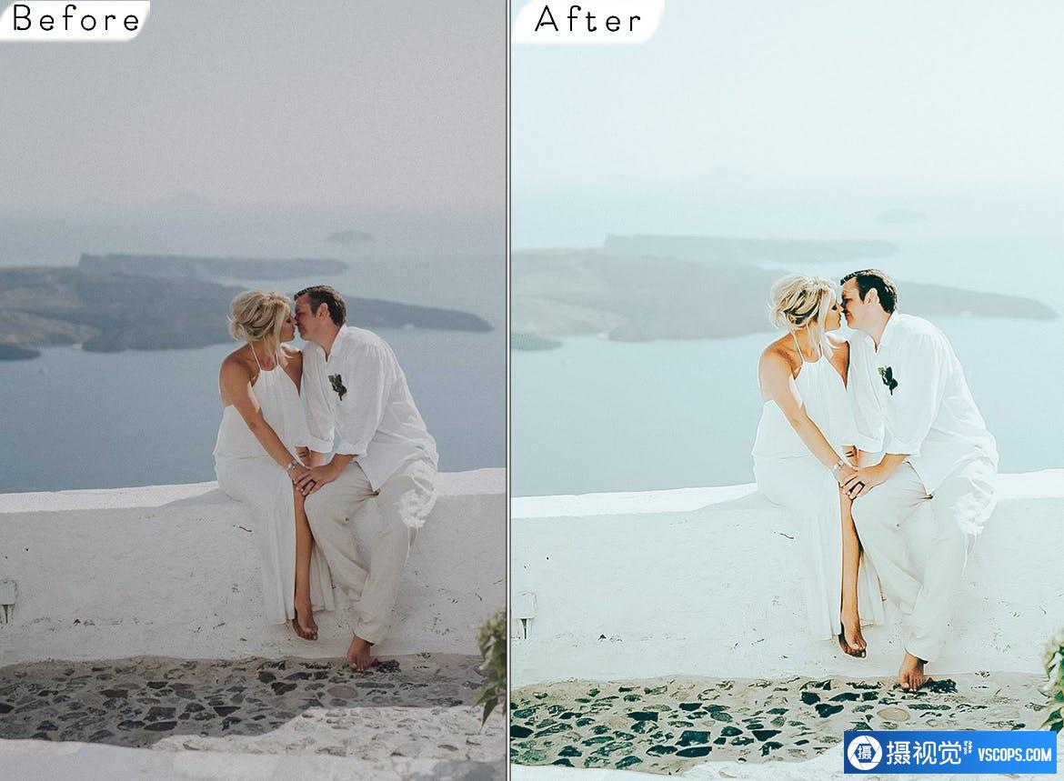 日系清新电影胶片旅拍人像调色LR预设Santorini Lightroom Presets Lightroom预设,效果图6