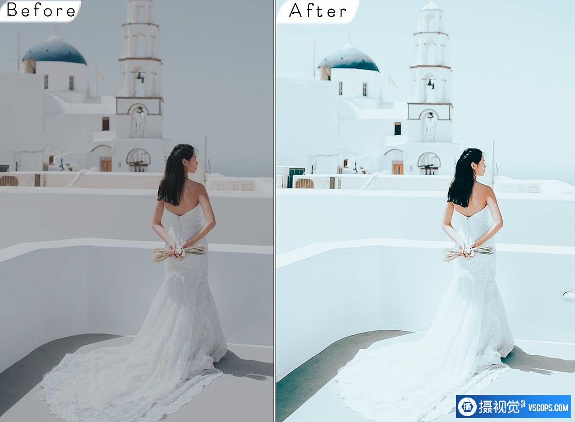 日系清新电影胶片旅拍人像调色LR预设Santorini Lightroom Presets Lightroom预设,效果图7