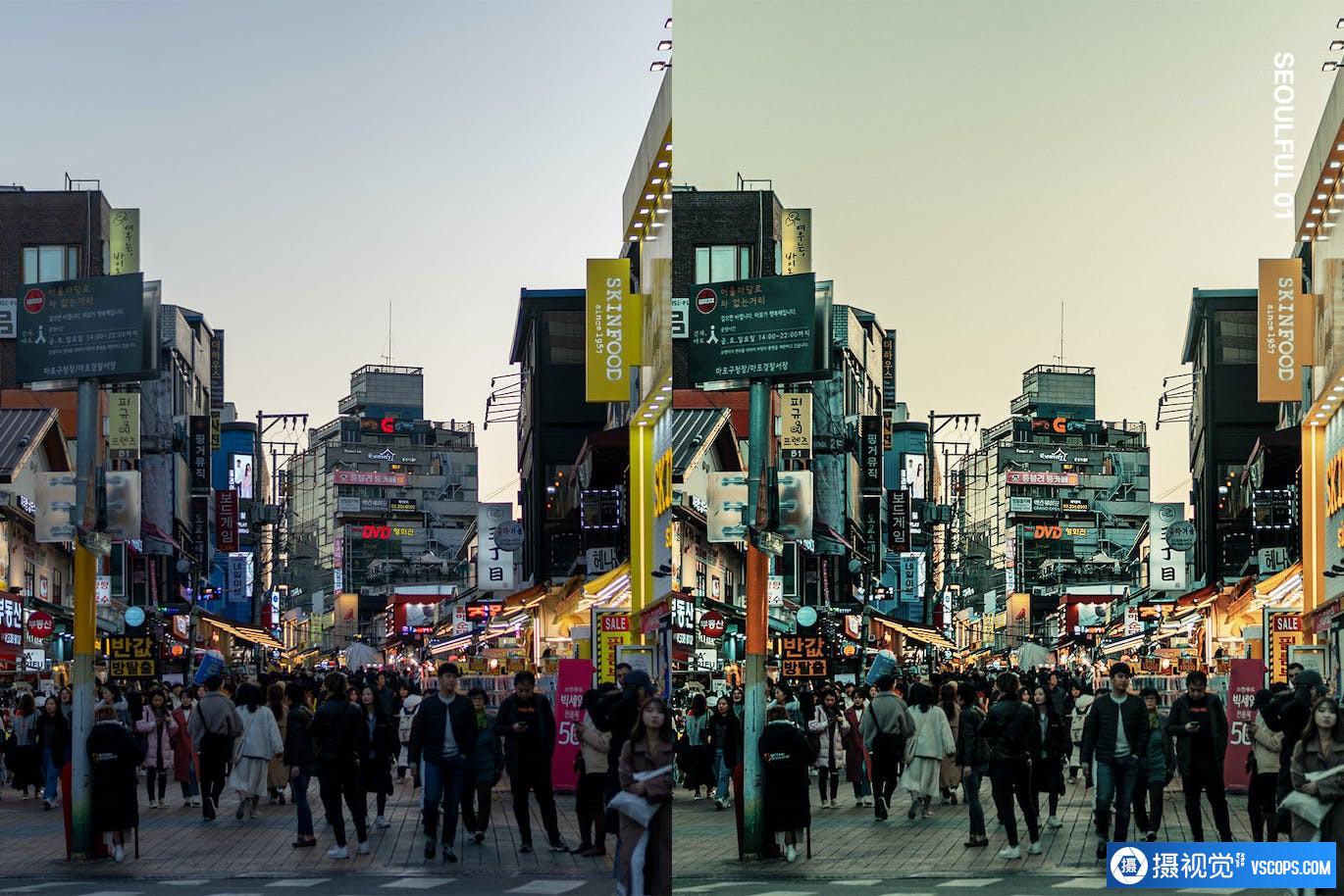 韩国首尔城市街拍清新胶片AI智能Lightroom预设及视频LUT预设 Lightroom预设,效果图6