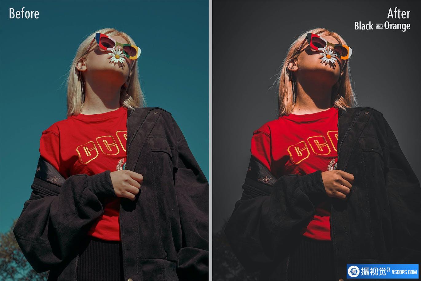 黑暗橙色调电影人像Lightroom预设 Black and Orange Presets Lightroom预设,效果图5 黑暗橙色调电影人像Lightroom预设 Black and Orange Presets Lightroom预设,效果图5