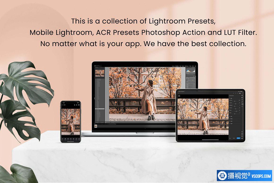 波西米亚奶油米色和棕色Lightroom预设 October Lightroom Presets Lightroom预设,效果图2