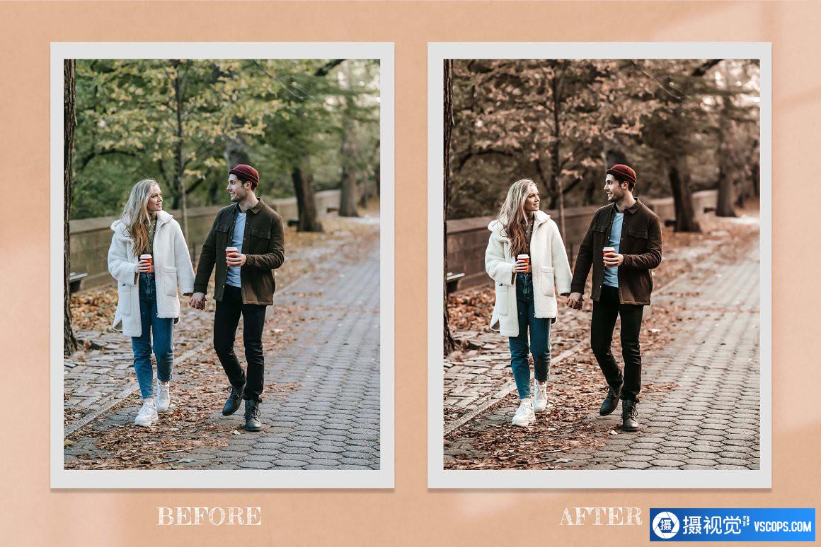 波西米亚奶油米色和棕色Lightroom预设 October Lightroom Presets Lightroom预设,效果图5