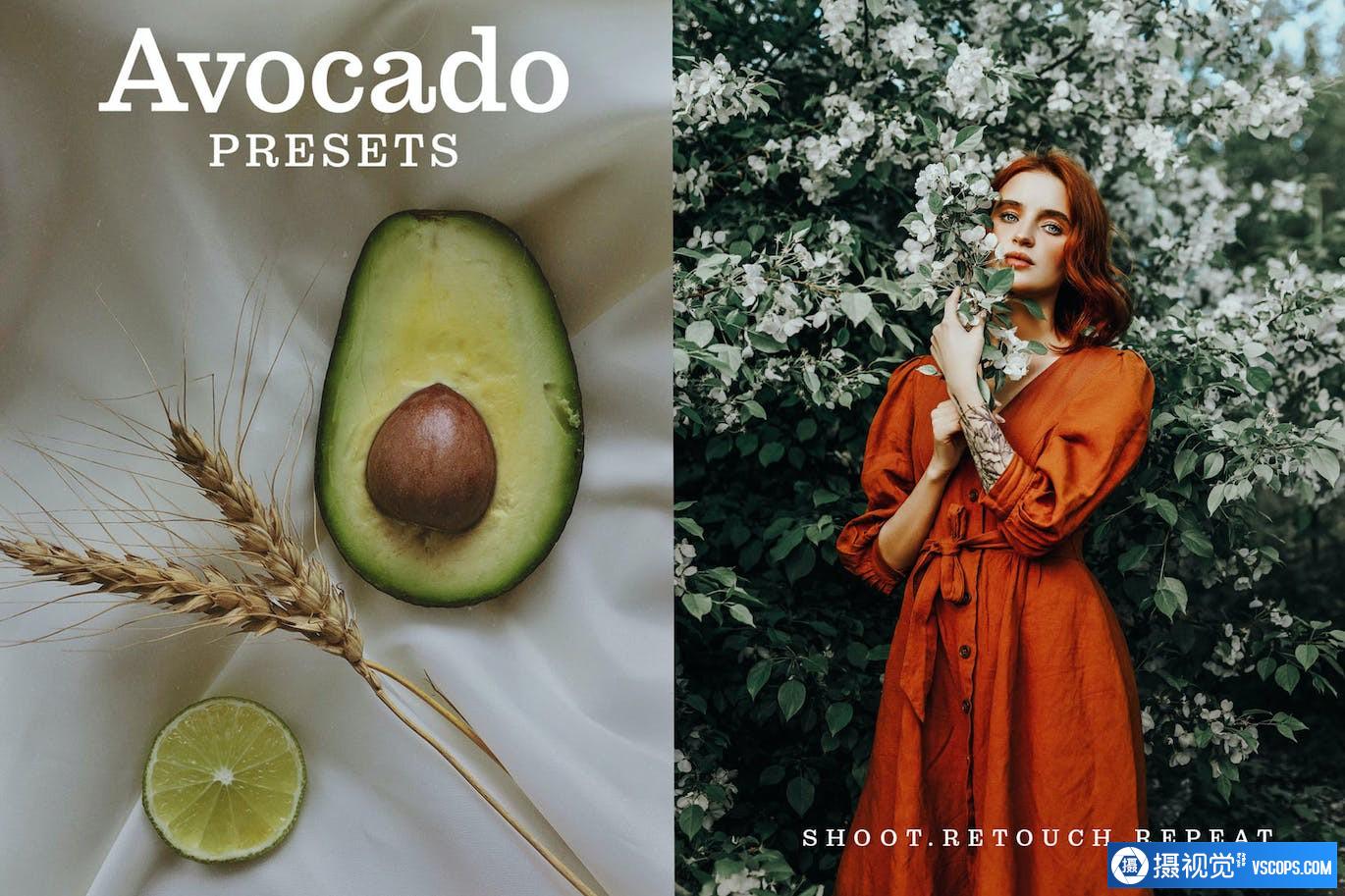 牛油果胶片人像色调Lightroom预设+PS动作Avocado–Actions & Presets