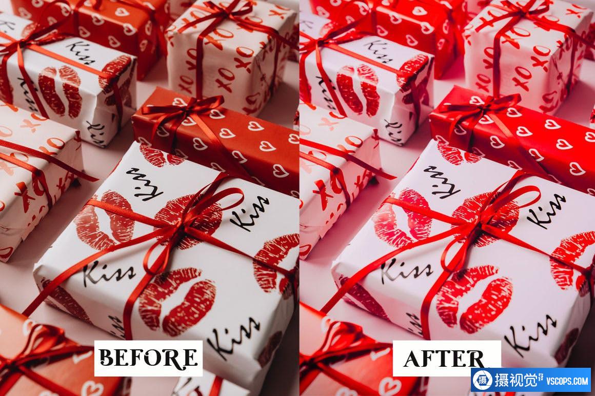 情人节人像摄影后期调色Lightroom预设 15 Valentine Lightroom Presets Lightroom预设,效果图2