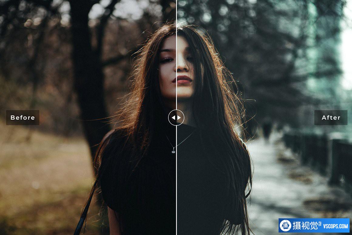 质感黑暗情绪电影人像后期调色Lightroom预设› Eerie Black Pro Lightroom Presets Lightroom预设,效果图3