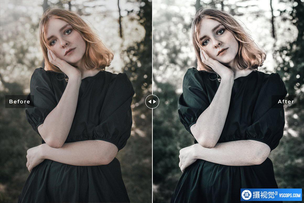 质感黑暗情绪电影人像后期调色Lightroom预设› Eerie Black Pro Lightroom Presets Lightroom预设,效果图6 质感黑暗情绪电影人像后期调色Lightroom预设› Eerie Black Pro Lightroom Presets Lightroom预设,效果图6
