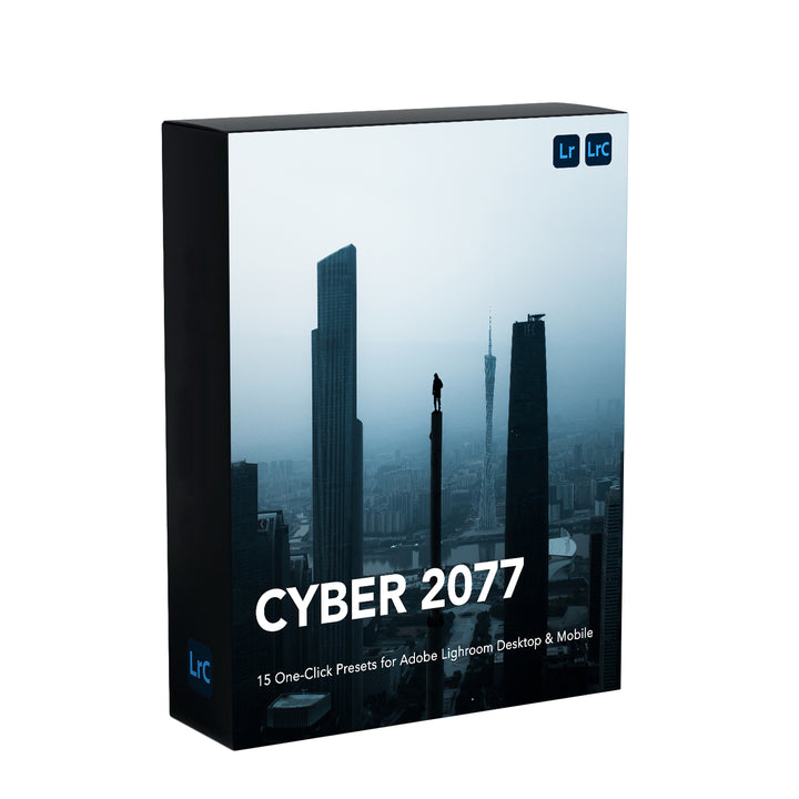 Urbexmode - 未来派蓝色 霓虹色调 街头城市夜间摄影预设CYBER 2077 Presets Pack插图