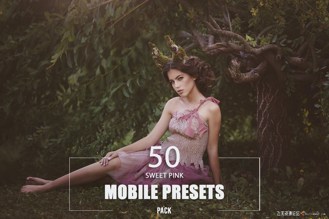 50个梦幻粉彩人像后期调色Lightroom预设 Sweet Pink Mobile Presets Lightroom预设,效果图1