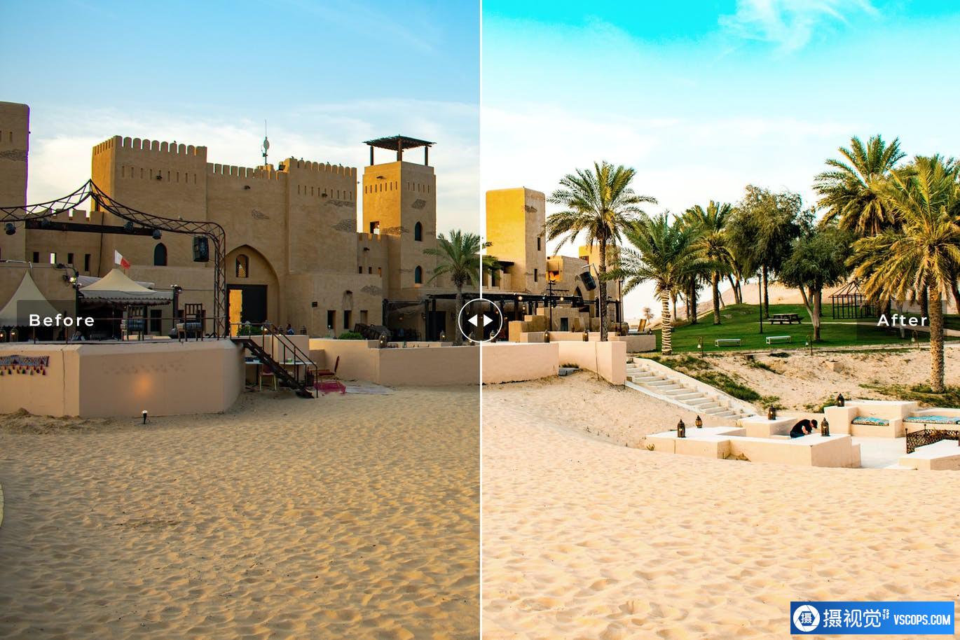旅拍人文风光后期调色LR预设 Oasis Mobile & Desktop Lightroom Presets Lightroom预设,效果图2 旅拍人文风光后期调色LR预设 Oasis Mobile & Desktop Lightroom Presets Lightroom预设,效果图2