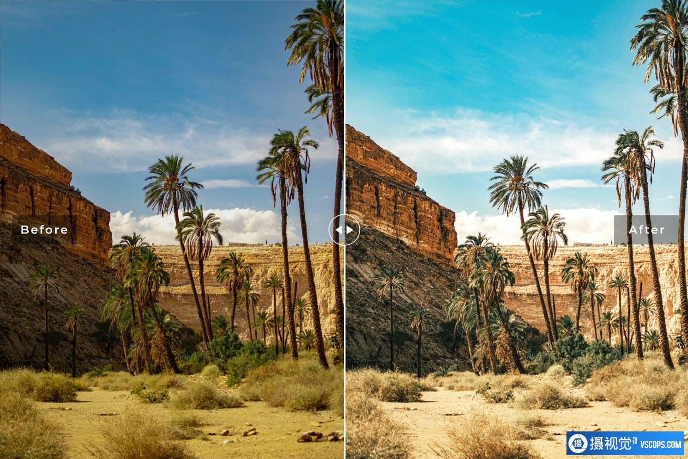 旅拍人文风光后期调色LR预设 Oasis Mobile & Desktop Lightroom Presets Lightroom预设,效果图4