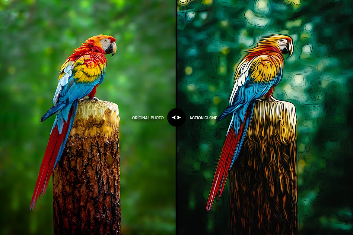 高品质的逼真质感手绘写实油画photoshop动作预设插图2