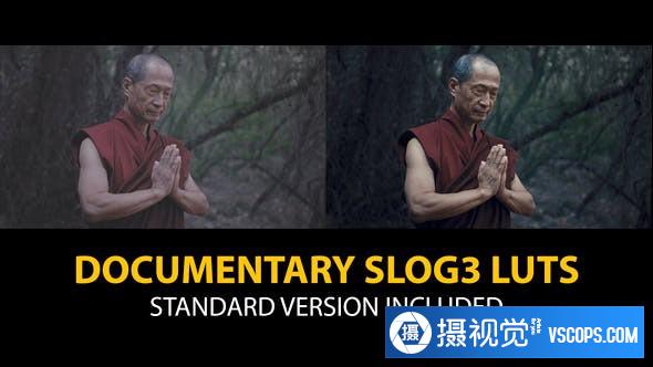 15个记录片视频调色Slog3LUT和Rec 709LUT预设Slog3 Documentary LUTs