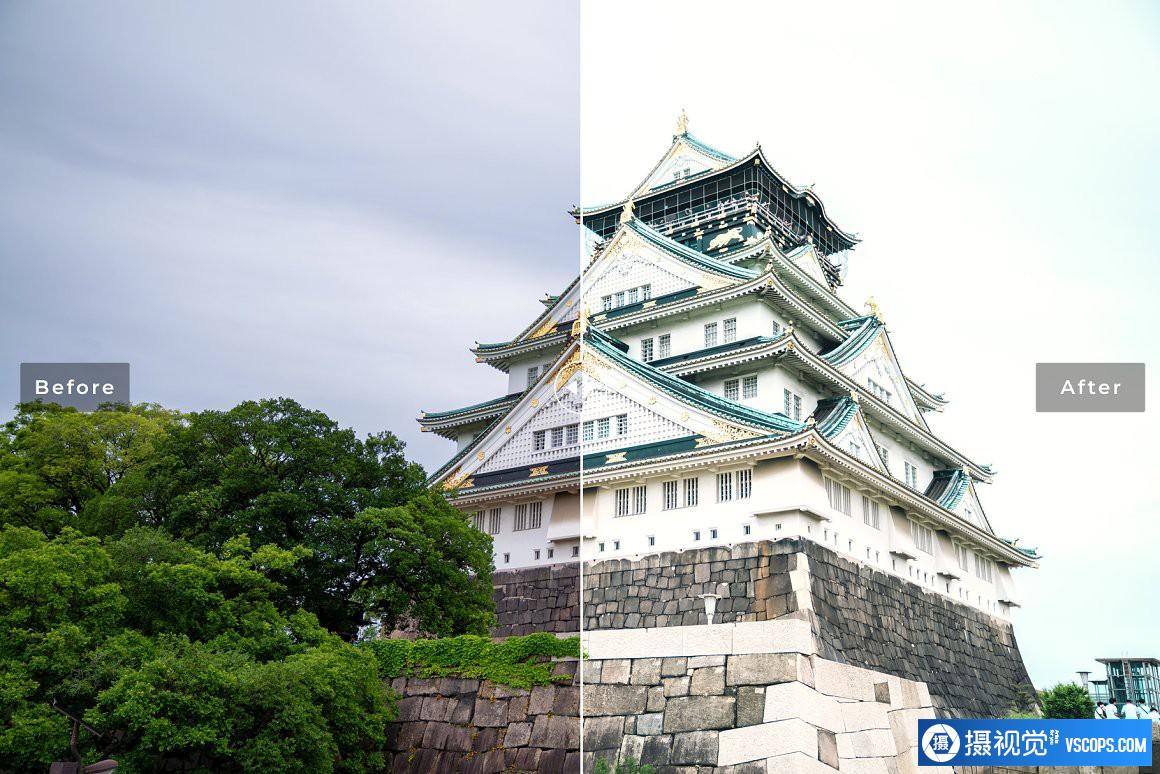 日本大阪旅拍人文风光Lightroom预设 Osaka Pro Lightroom Presets Lightroom预设,效果图4