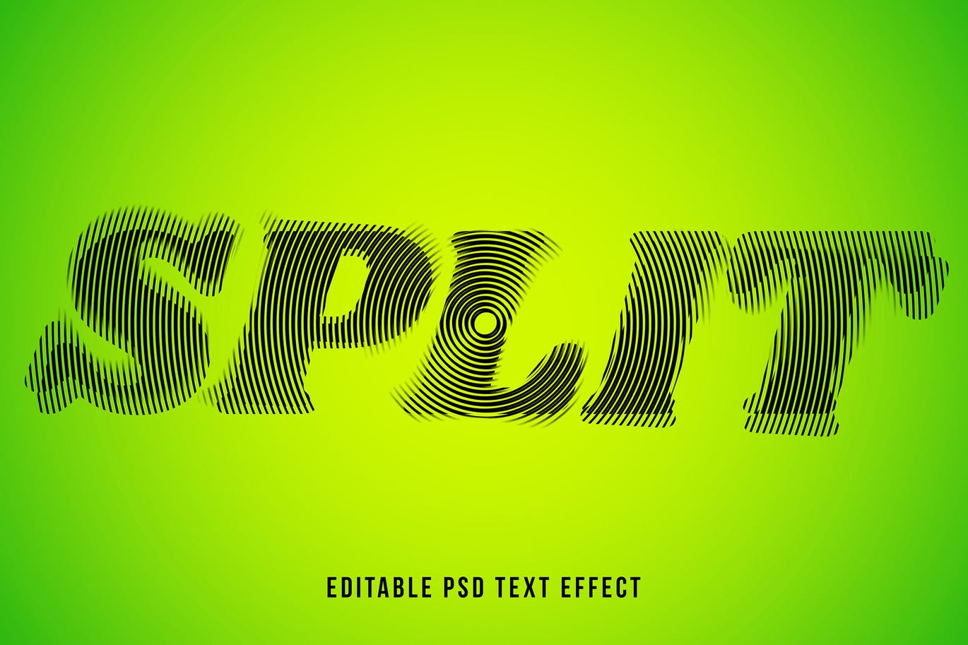 高品质的时尚高端抽象立体文字分割效果字体设计图层样式-PSD插图